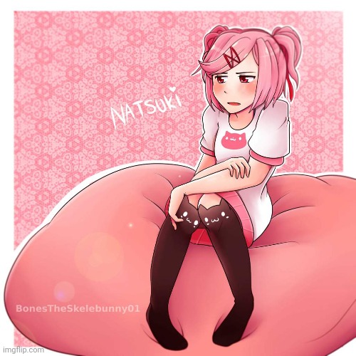Natsuki with the cat socks :o | made w/ Imgflip meme maker