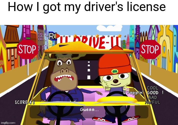 step on the gas | image tagged in funny,memes,parappa | made w/ Imgflip meme maker