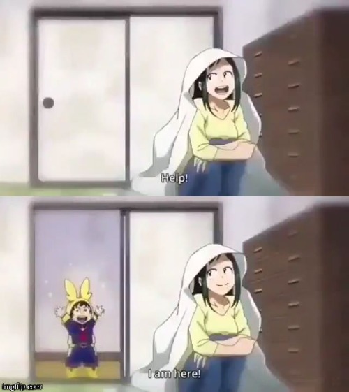 deku help i am here | image tagged in deku help i am here | made w/ Imgflip meme maker