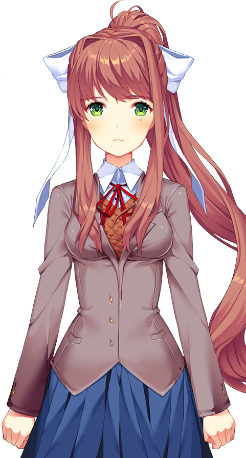 High Quality Angry Monika Blank Meme Template