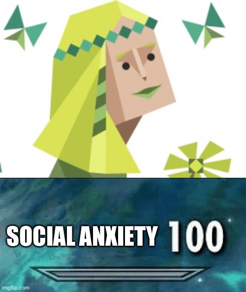 Social Anxiety 100 | SOCIAL ANXIETY | image tagged in skyrim skill meme,infp,mbti | made w/ Imgflip meme maker