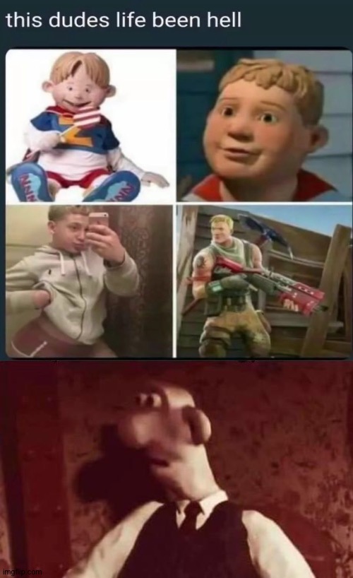 What? | image tagged in unsettled wallace,memes,funny,fortnite,wtf,gaming | made w/ Imgflip meme maker