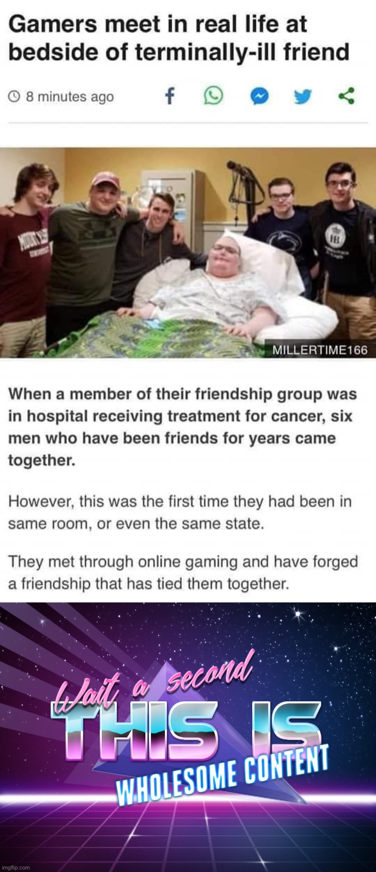 Wholesome 100 | image tagged in wholesome gamers,wait a second this is wholesome content,wholesome,wholesome 100,gamers,gamers rise up | made w/ Imgflip meme maker