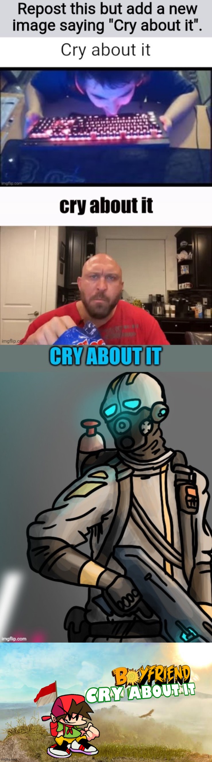 image tagged in boyfriend cry about it | made w/ Imgflip meme maker