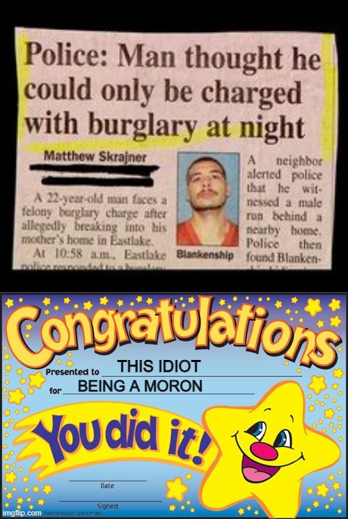 Do Stupid Things, Win Dumb Prizes | THIS IDIOT; BEING A MORON | image tagged in certificate | made w/ Imgflip meme maker