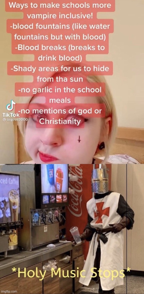 Holy music stops | image tagged in holy music stops,tiktok sucks,memes,cringe worthy | made w/ Imgflip meme maker