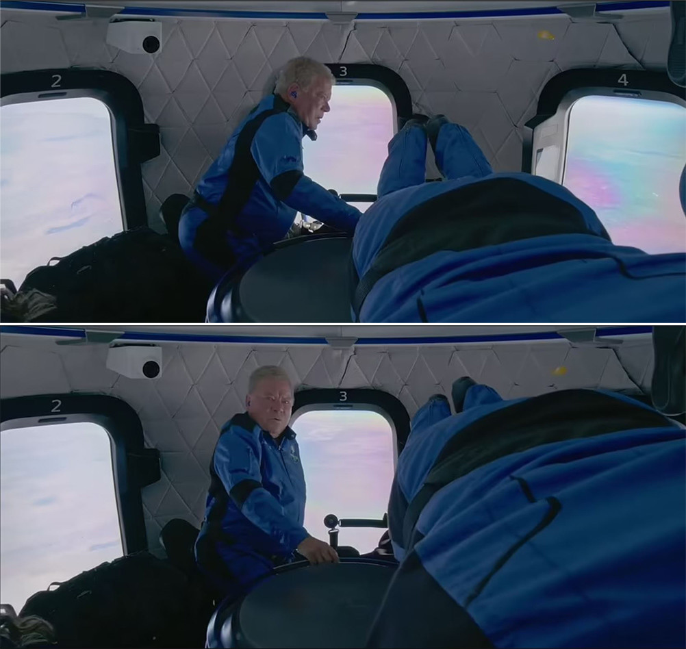 william shatner going to space on blue origin rocket Blank Meme Template