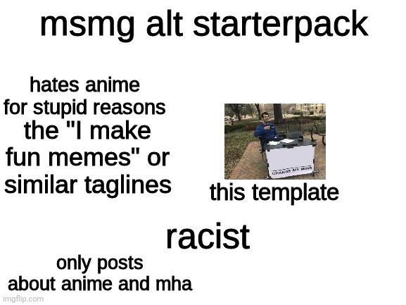 msmg alt starterpack | image tagged in msmg alt starterpack | made w/ Imgflip meme maker