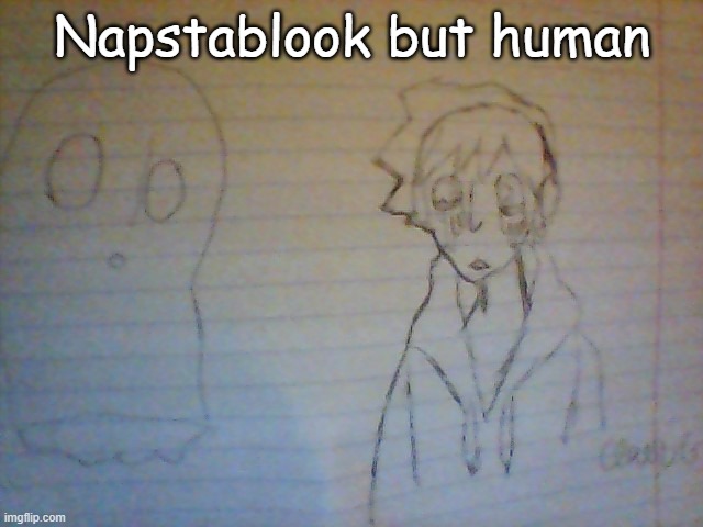 Napstablook but human | made w/ Imgflip meme maker