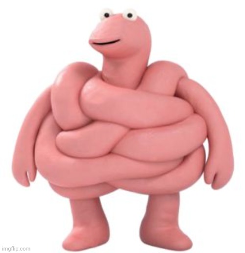 Ever see this guy on a commercial? #intestine | image tagged in intestinal man | made w/ Imgflip meme maker