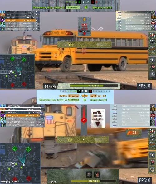 image tagged in memes,wot blitz,train,school bus,a train hitting a school bus,hit by train | made w/ Imgflip meme maker