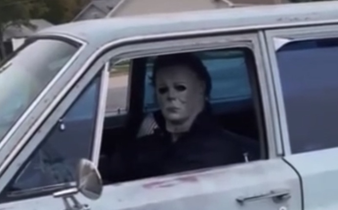 High Quality Michael Myers driving Blank Meme Template