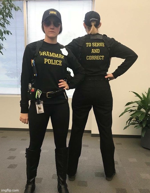 grammar police | image tagged in grammar police | made w/ Imgflip meme maker