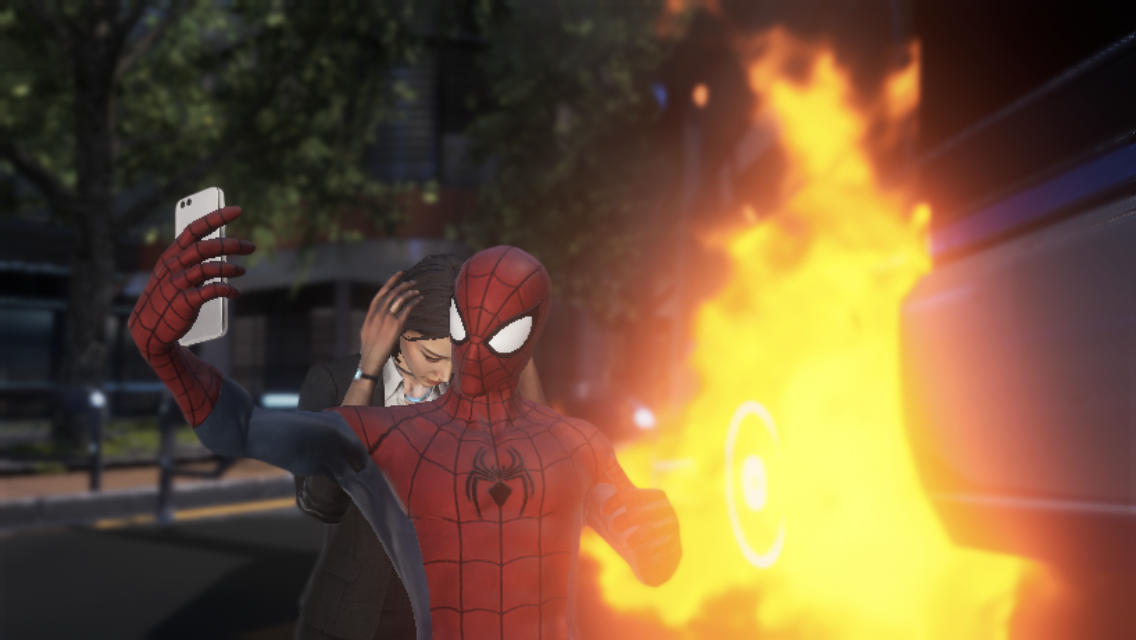 High Quality disaster spiderman Blank Meme Template