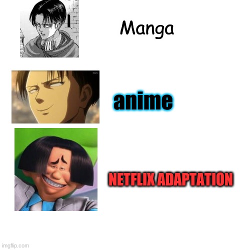 my name is levi and i'm a great guy | Manga; anime; NETFLIX ADAPTATION | image tagged in fun,funny,attack on titan,haha yes,lol,lol so funny | made w/ Imgflip meme maker