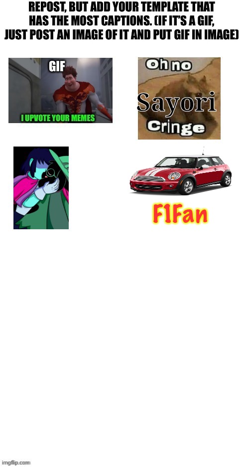 My top 3 are announcement templates. | F1Fan | made w/ Imgflip meme maker