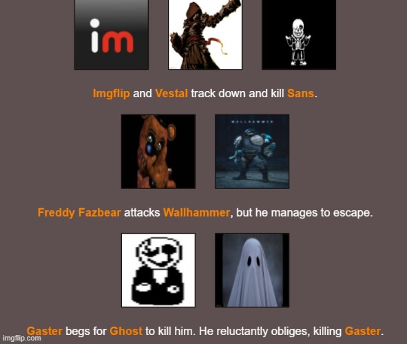 Freddy hates Wallhammer (also rip Gaster) | made w/ Imgflip meme maker