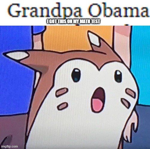 10 upvotes and this goes into politics | I GOT THIS ON MY MATH TEST | image tagged in suprised furret,obama,never gonna give you up,never gonna let you down,furret,send me oxygen please | made w/ Imgflip meme maker