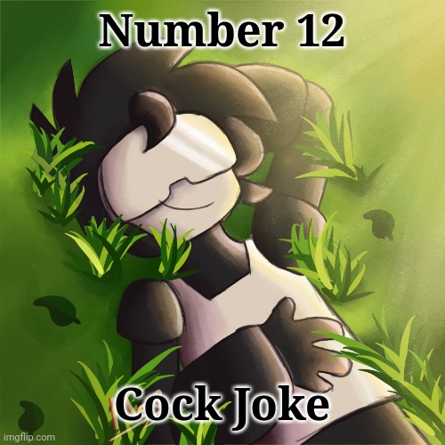 Tankman on the grass, what will he do | Number 12; Cock Joke | image tagged in tankman on the grass what will he do | made w/ Imgflip meme maker