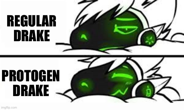 drake format, but a protogen | REGULAR DRAKE PROTOGEN DRAKE | image tagged in drake format but a protogen | made w/ Imgflip meme maker