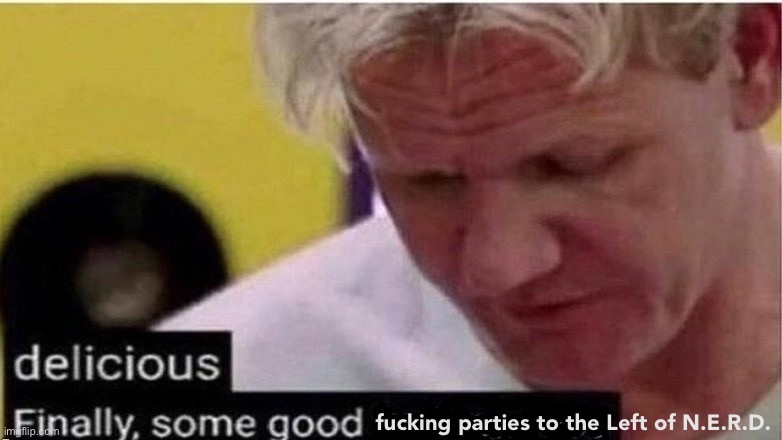 gordon ramsay finally some good censored    ed | fucking parties to the Left of N.E.R.D. | image tagged in gordon ramsay finally some good censored ed | made w/ Imgflip meme maker