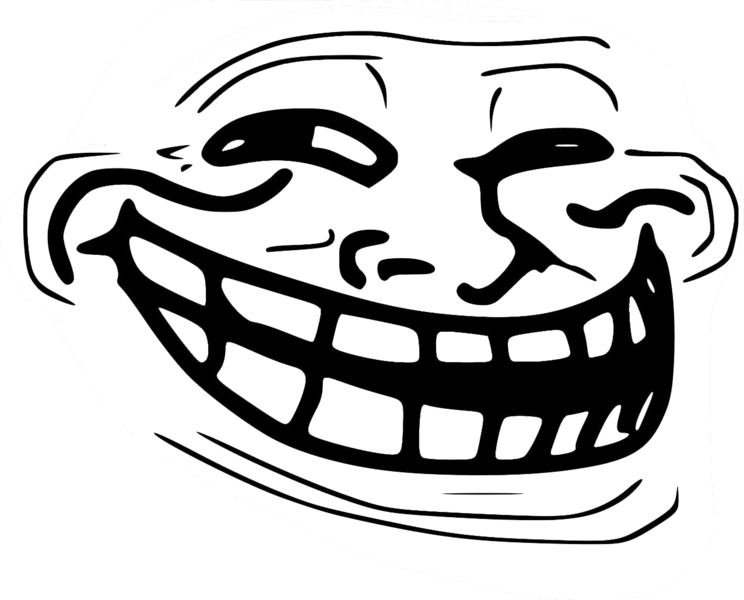 troll face black background Blank Template - Imgflip