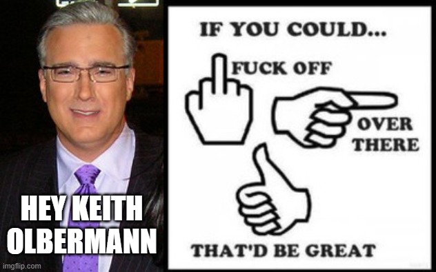 ESPN | HEY KEITH OLBERMANN | image tagged in keith olbermann,fuck you,funny memes,that would be great,espn,breaking news | made w/ Imgflip meme maker