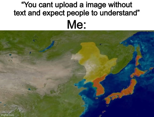 Understand it? | “You cant upload a image without text and expect people to understand”; Me: | image tagged in memes,funny,how bout i do anyway | made w/ Imgflip meme maker