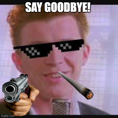 Say goodbye | SAY GOODBYE! | image tagged in fun | made w/ Imgflip meme maker