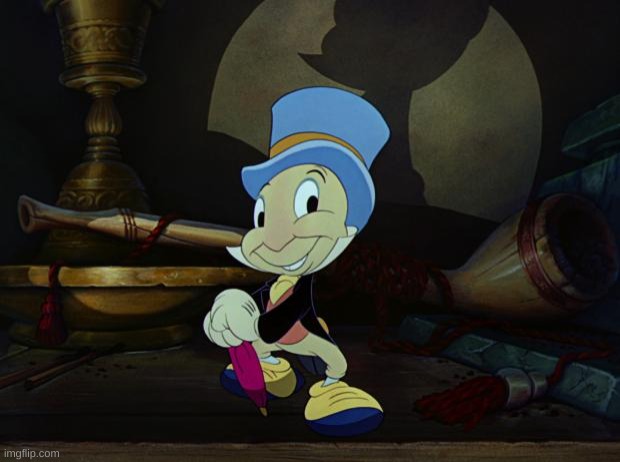 Jiminy Cricket | image tagged in jiminy cricket | made w/ Imgflip meme maker