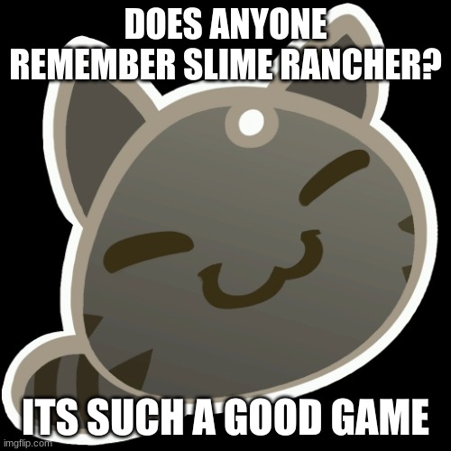 eeeee | DOES ANYONE REMEMBER SLIME RANCHER? ITS SUCH A GOOD GAME | image tagged in tabby slime | made w/ Imgflip meme maker