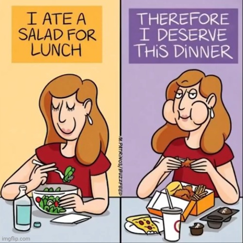 What I eat vs what I deserve | image tagged in eating | made w/ Imgflip meme maker