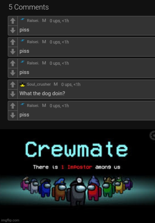 image tagged in there is 1 imposter among us | made w/ Imgflip meme maker