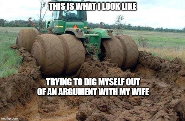 Argument | THIS IS WHAT I LOOK LIKE; TRYING TO DIG MYSELF OUT OF AN ARGUMENT WITH MY WIFE | image tagged in wife,angry wife,husband,argument,funny memes,marriage | made w/ Imgflip meme maker