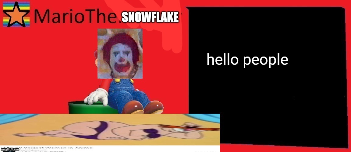 hello people | image tagged in mariothememer | made w/ Imgflip meme maker