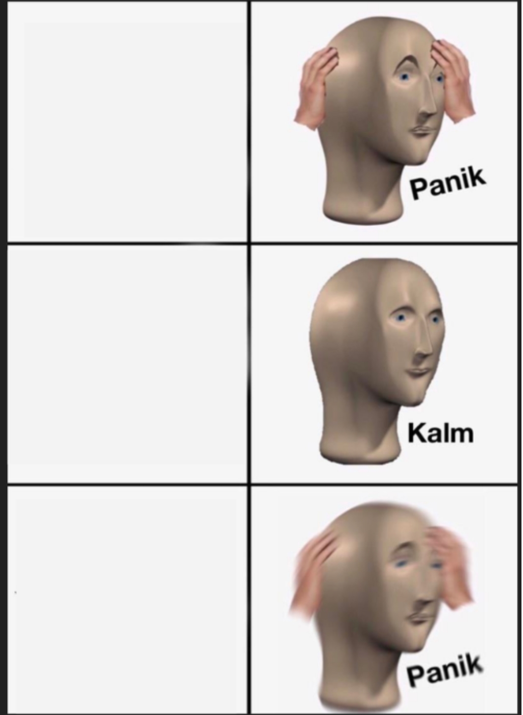 Panik Kalm Panik Blank Meme Template