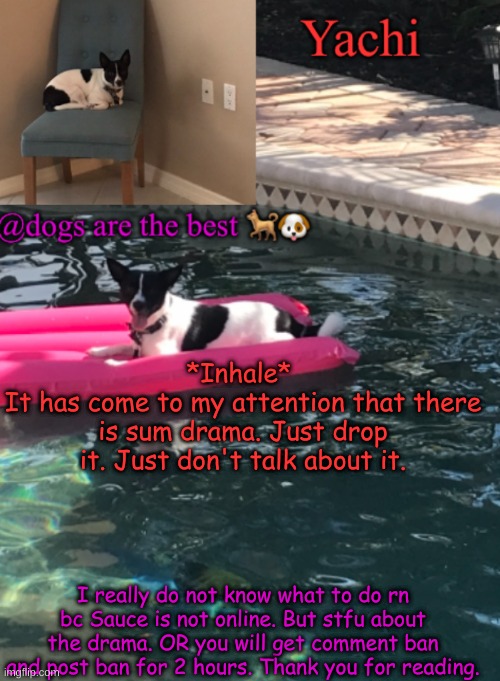 Yachi’s Skunky temp | *Inhale* 
It has come to my attention that there is sum drama. Just drop it. Just don't talk about it. I really do not know what to do rn bc Sauce is not online. But stfu about the drama. OR you will get comment ban and post-ban for 2 hours. Thank you for reading. | image tagged in yachi s skunky temp | made w/ Imgflip meme maker