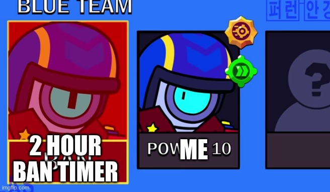 Stu banned | ME; 2 HOUR BAN TIMER | image tagged in stu banned | made w/ Imgflip meme maker