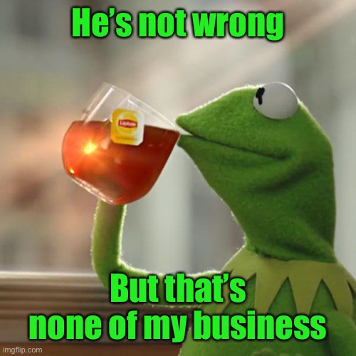 But That's None Of My Business Meme | He’s not wrong But that’s none of my business | image tagged in memes,but that's none of my business,kermit the frog | made w/ Imgflip meme maker