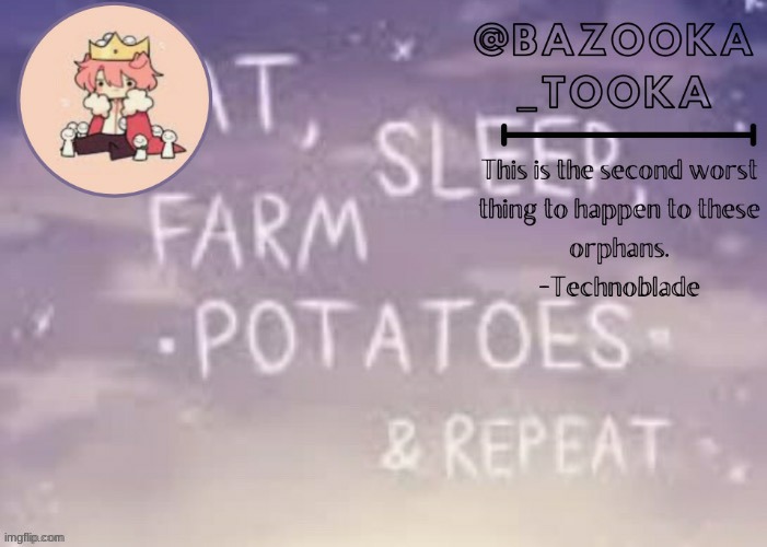 Bazooka's Technoblade template | image tagged in bazooka's technoblade template | made w/ Imgflip meme maker