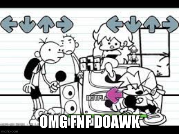 OMG FNF DOAWK | image tagged in diary of a wimpy kid,friday night funkin | made w/ Imgflip meme maker