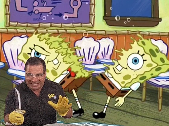 To show you the power of Flex Tape, I sawed this Sea Sponge in half! | made w/ Imgflip meme maker