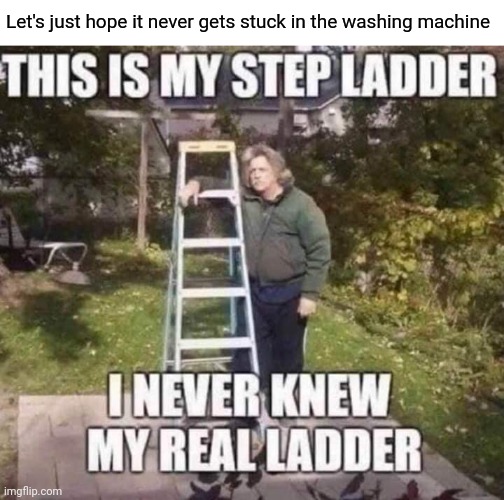 Help | Let's just hope it never gets stuck in the washing machine | image tagged in memes,fun | made w/ Imgflip meme maker