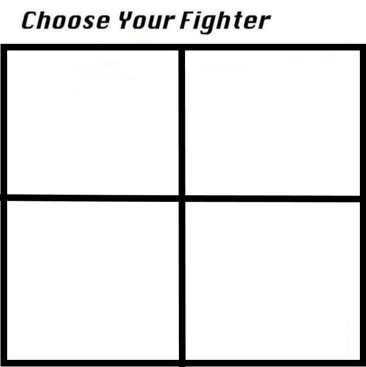 Choose Your Fighter Blank Template Imgflip