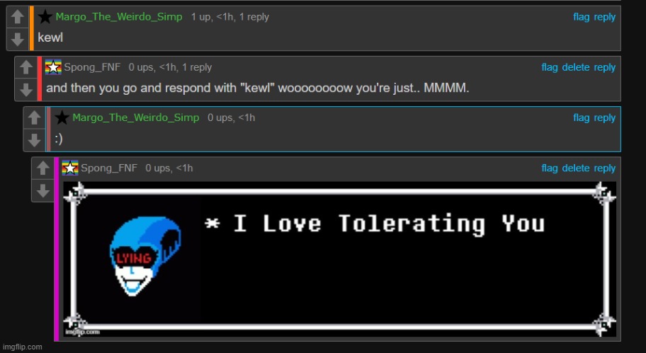 i used a deltarune template that isn't mine, am i cool now? | made w/ Imgflip meme maker