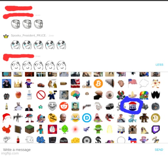 Bruh my sticker made the memechat board | made w/ Imgflip meme maker