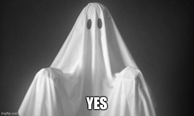Ghost | YES | image tagged in ghost | made w/ Imgflip meme maker