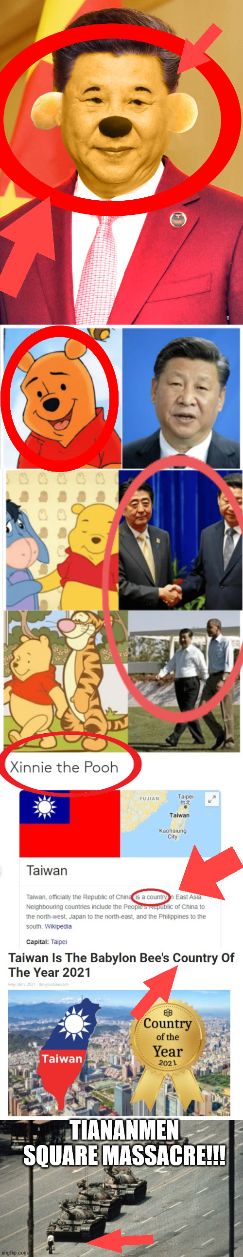 OMG OMG COOL STUFF!!11! | TIANANMEN SQUARE MASSACRE!!! | image tagged in tiannemen square massacre,xinnie the pooh,taiwan is a country | made w/ Imgflip meme maker