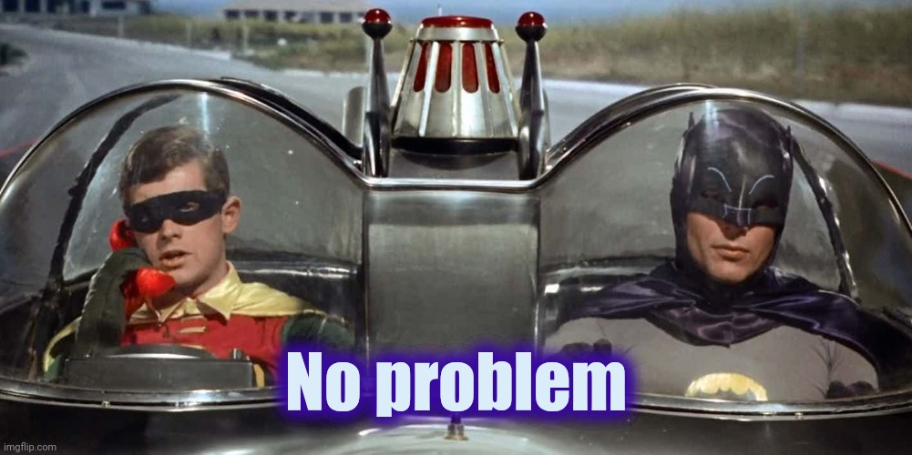 Batman and Robin | No problem | image tagged in batman and robin | made w/ Imgflip meme maker