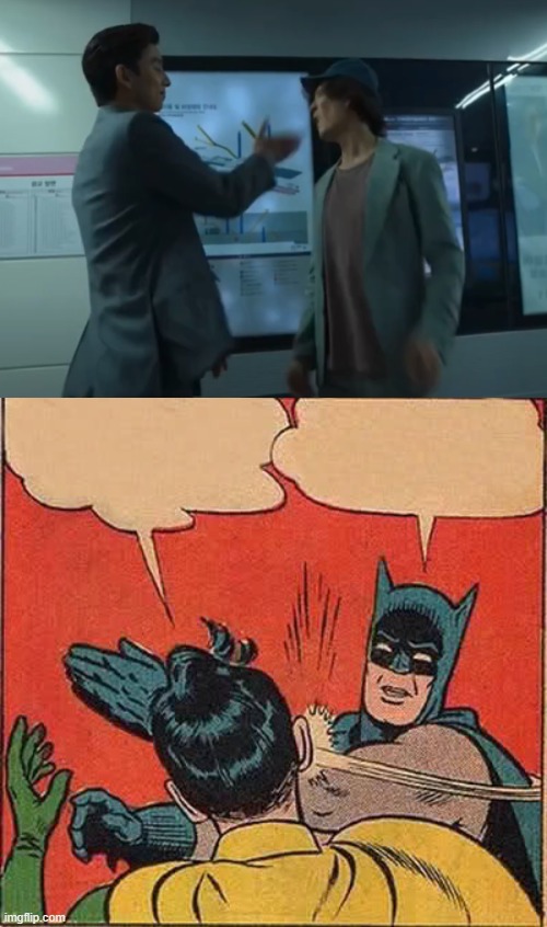 Coincidence? | image tagged in memes,batman slapping robin,squid game | made w/ Imgflip meme maker